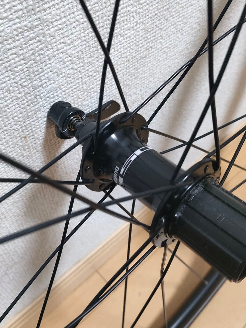 走行500キロ☆玉当たり調整済み シマノ wh-r 501ホイール 前後セット