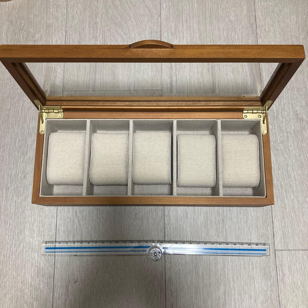 ZARAホーム腕時計収納ボックス 木製 フタ付き