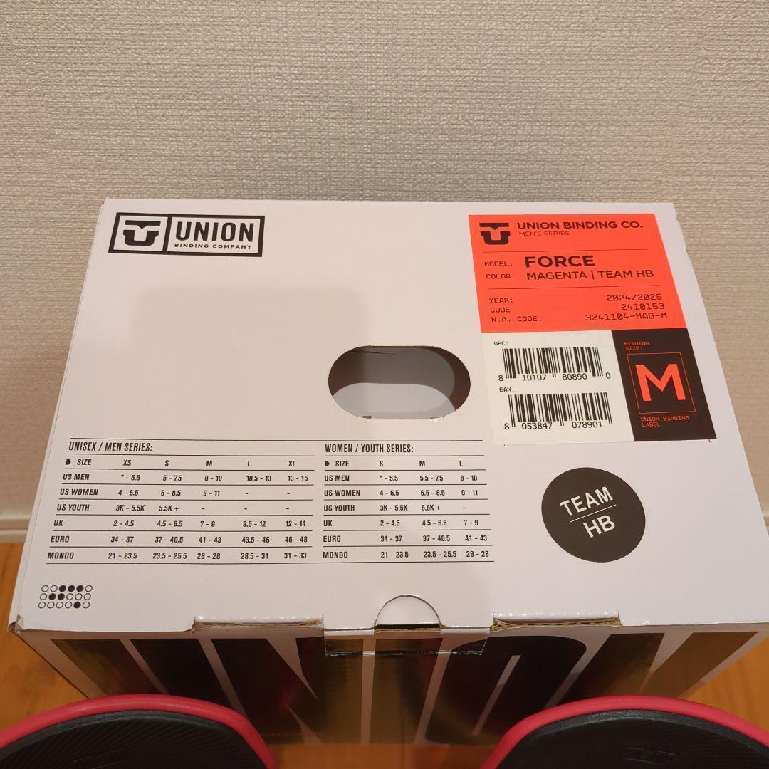 UNIONユニオンForceフォース　24-25モデル　マゼンタ　メンズMサイズ