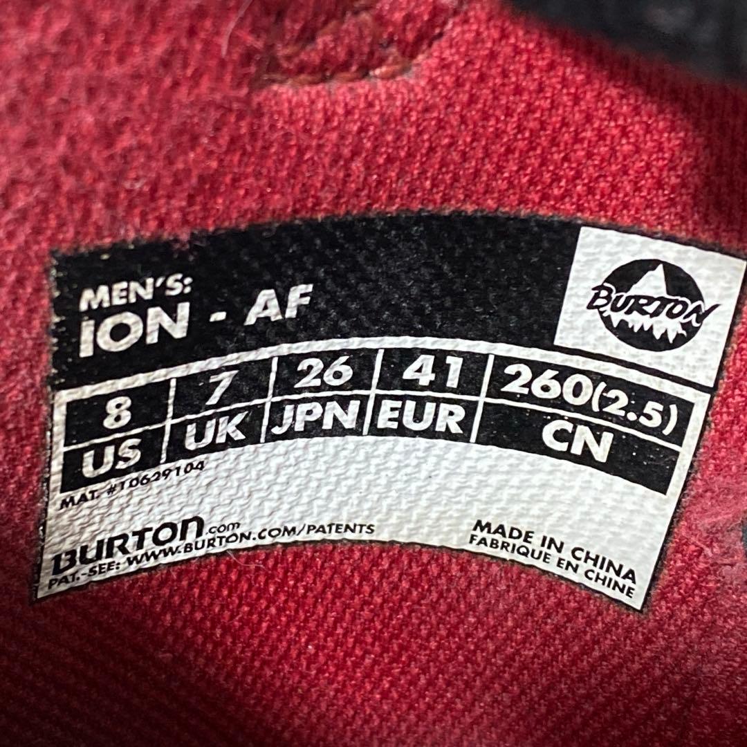 【即日発送_送料無料】BURTON スノボブーツ　ION-AF 26.0㎝