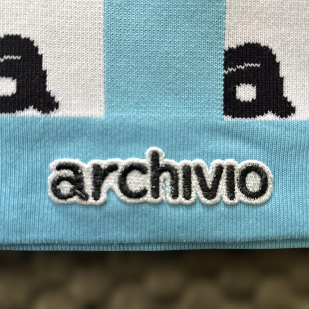 archivio ロゴ柄スカート 水色