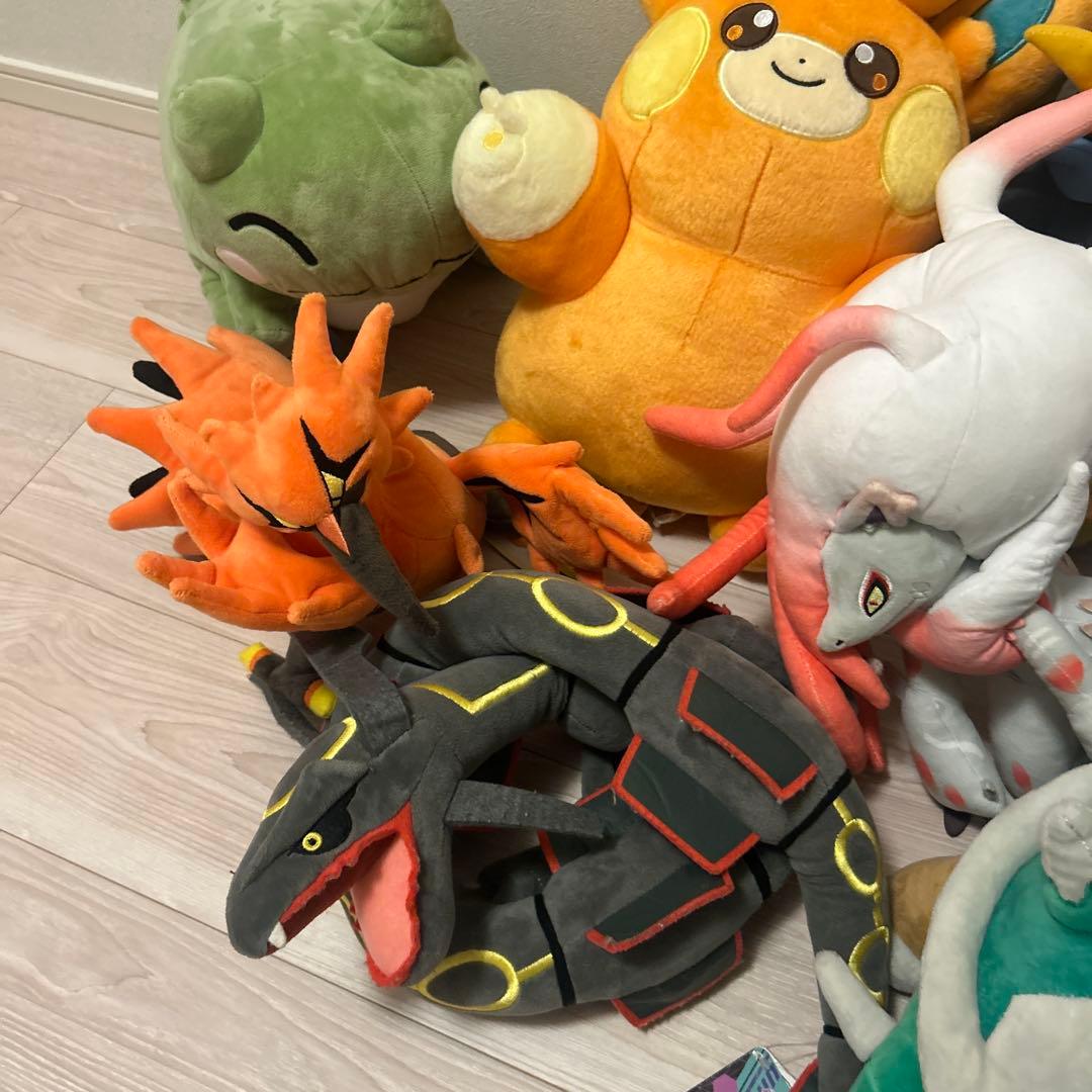 大きなポケモン ぬいぐるみセット 8体　エルフーンのみがわり　黒いレックウザなど