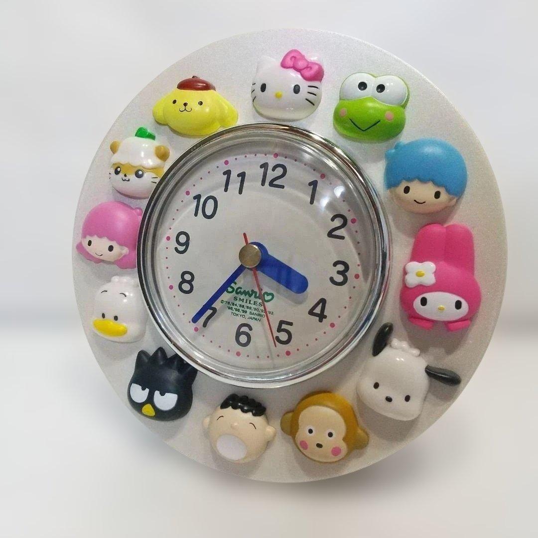 【美品】サンリオ キャラクター レリーフクロック 置時計 1999年 非売品