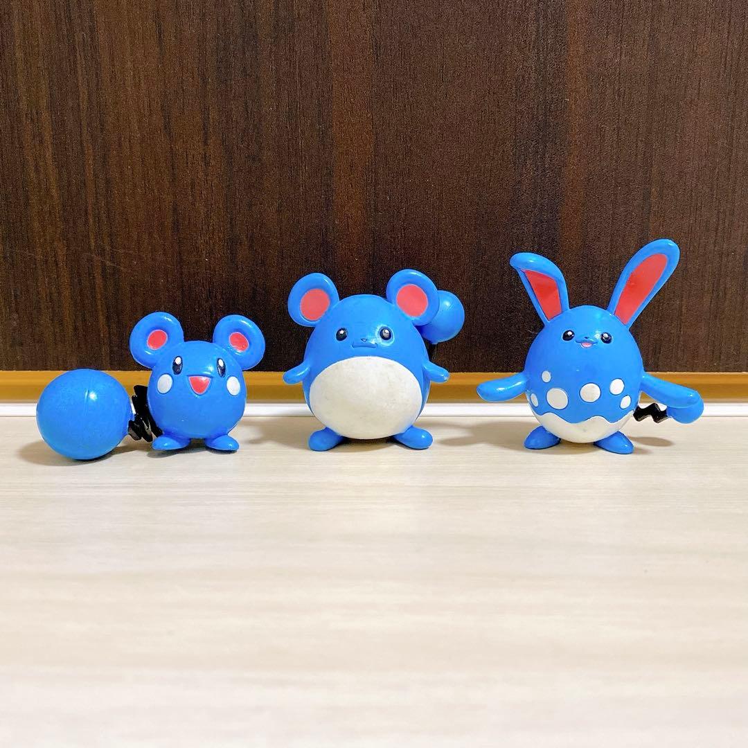 ポケモン モンコレ ルリリ マリル マリルリ3体セット フィギュア