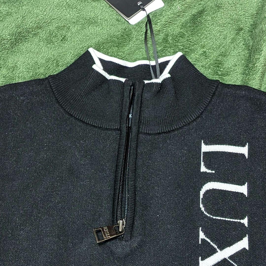 ♛S♛さま専用【新品】LUXEAKMPLUS ハーフジップモックネックニット