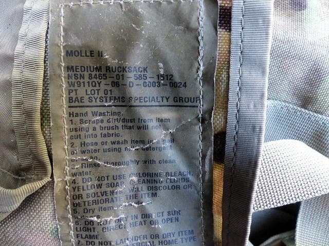 米軍 MOLLE ミディアムラックサック バックパック　マルチカム　OCP 45