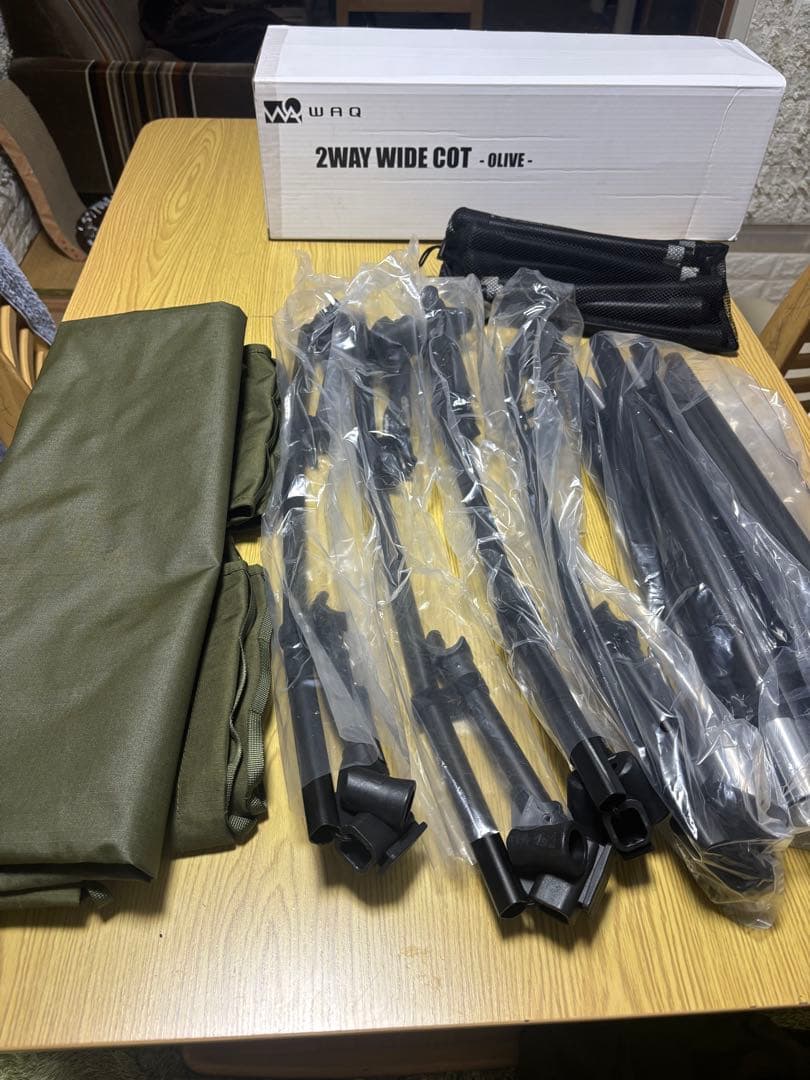 【新品　未使用】WAQ 2way ワイドコット　オリーブ