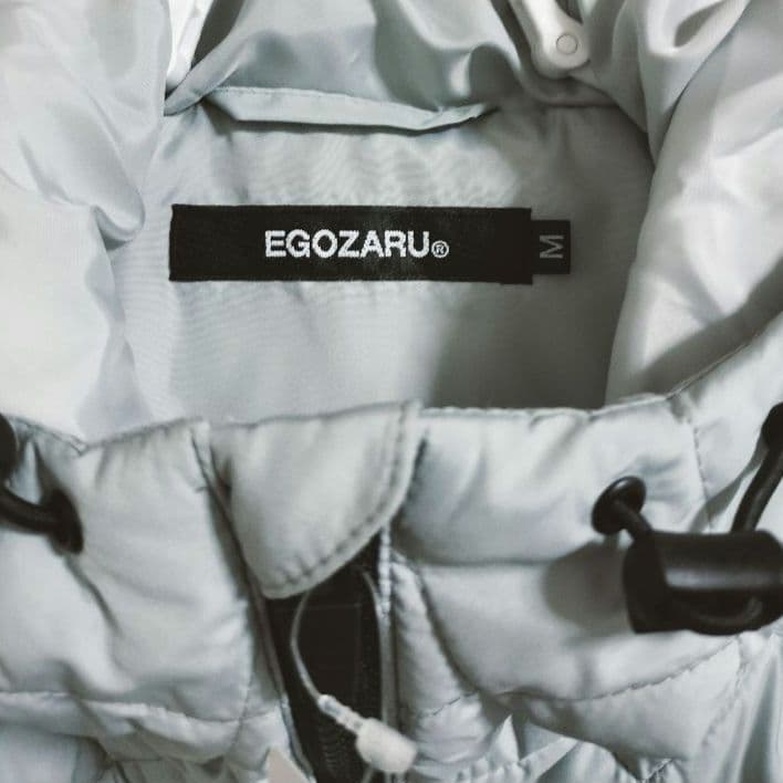 EGOZARU エゴザル バスケットボール キルトパーカー ライトグレー M