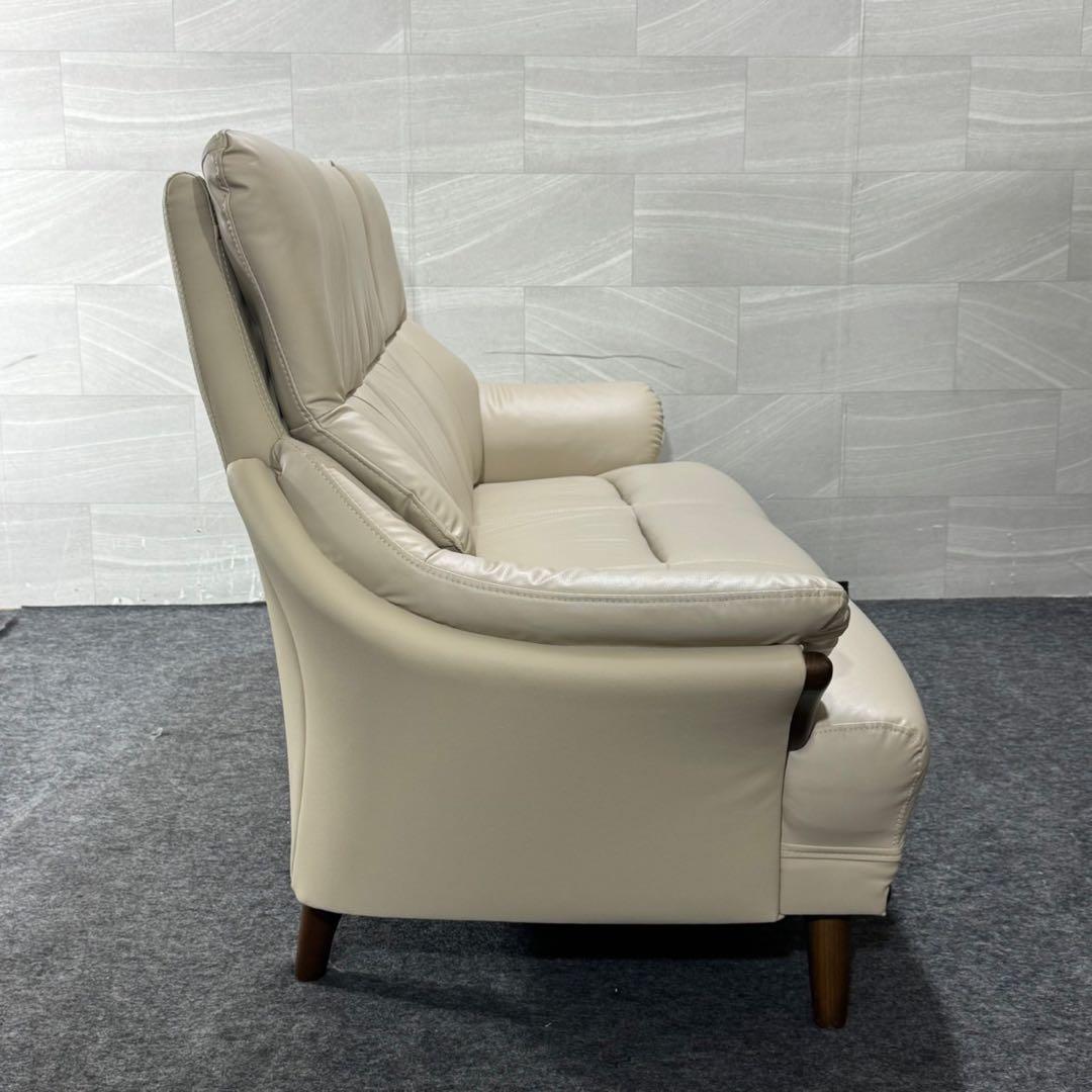 nitori ニトリ 3人用ソファ コウテイ3 革張りソファ d4859