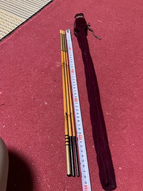 値下げ　江戸和竿　鮒　竿庄作　6尺（約１９０ｃｍ）　５本継ぎ　（４８ｃｍ）