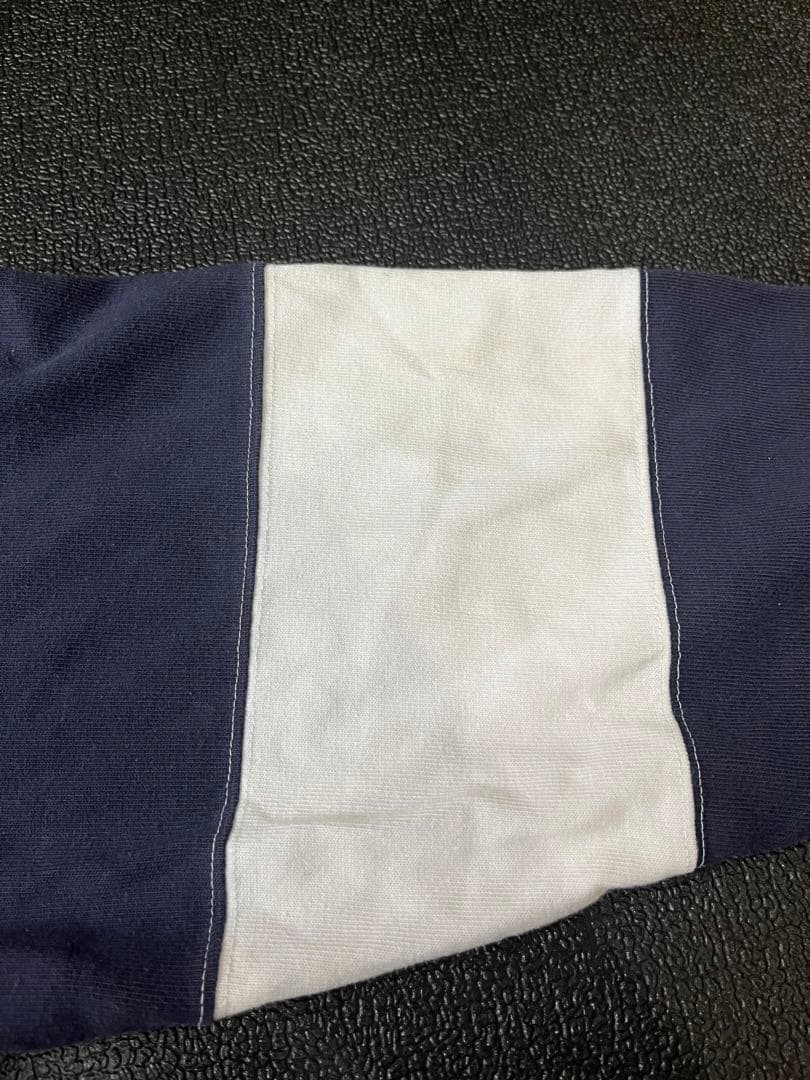 90s POLO SPORT ラガーシャツ ボーダー　紺×白 サイズM
