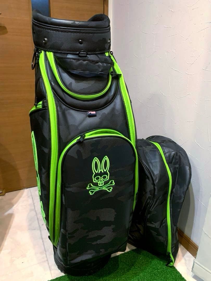 希少　完売美品　サイコバニー　キャディバッグ　ハイグレードモデル　ブラックカモ