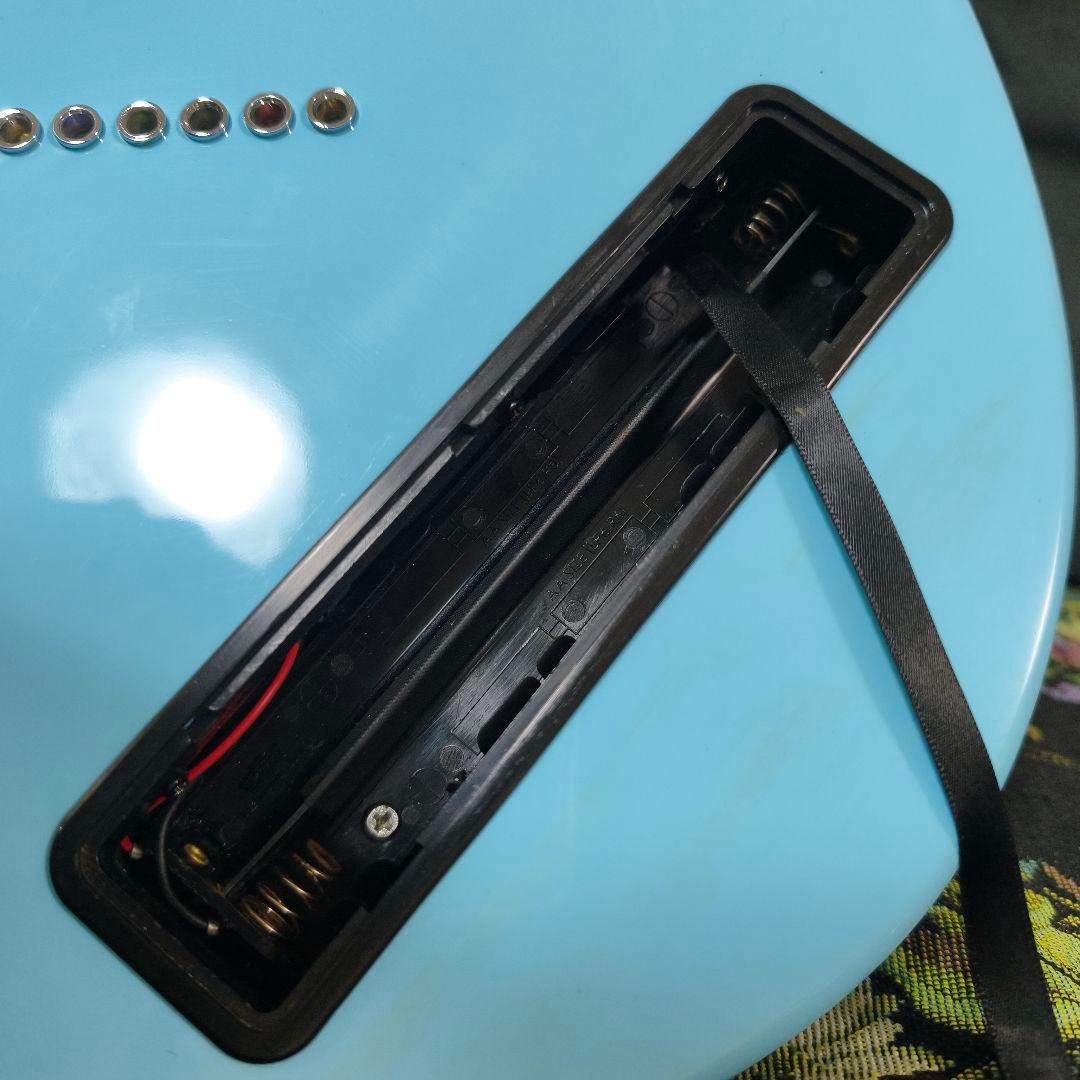 VOX APACHE-1 アンプ内蔵ミニエレキギター 水色 トラベルギター