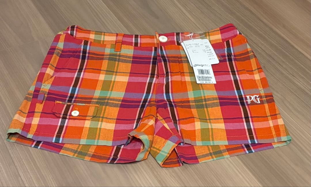 PEARLY GATES チェック柄キャップ&ショートパンツパンツ