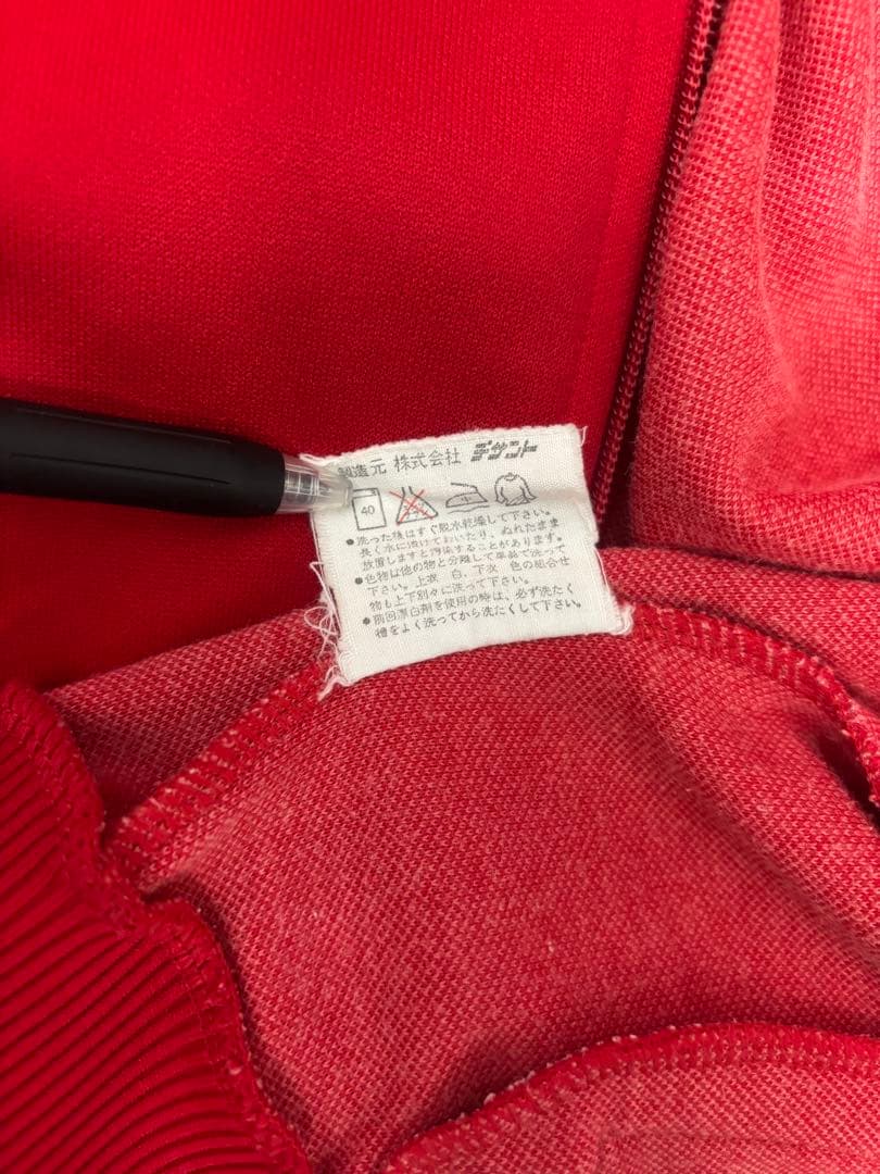 ［adidas］デサント製　トラックジャケット　レッド　M 2512-032