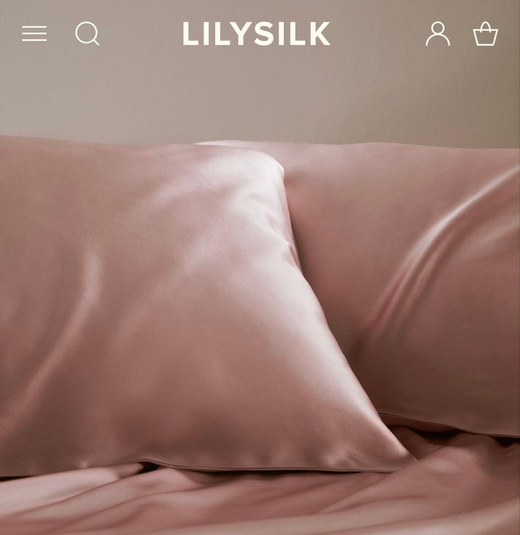 【てつこ】LILYSILK 封筒式枕カバー　43×63cm 2点