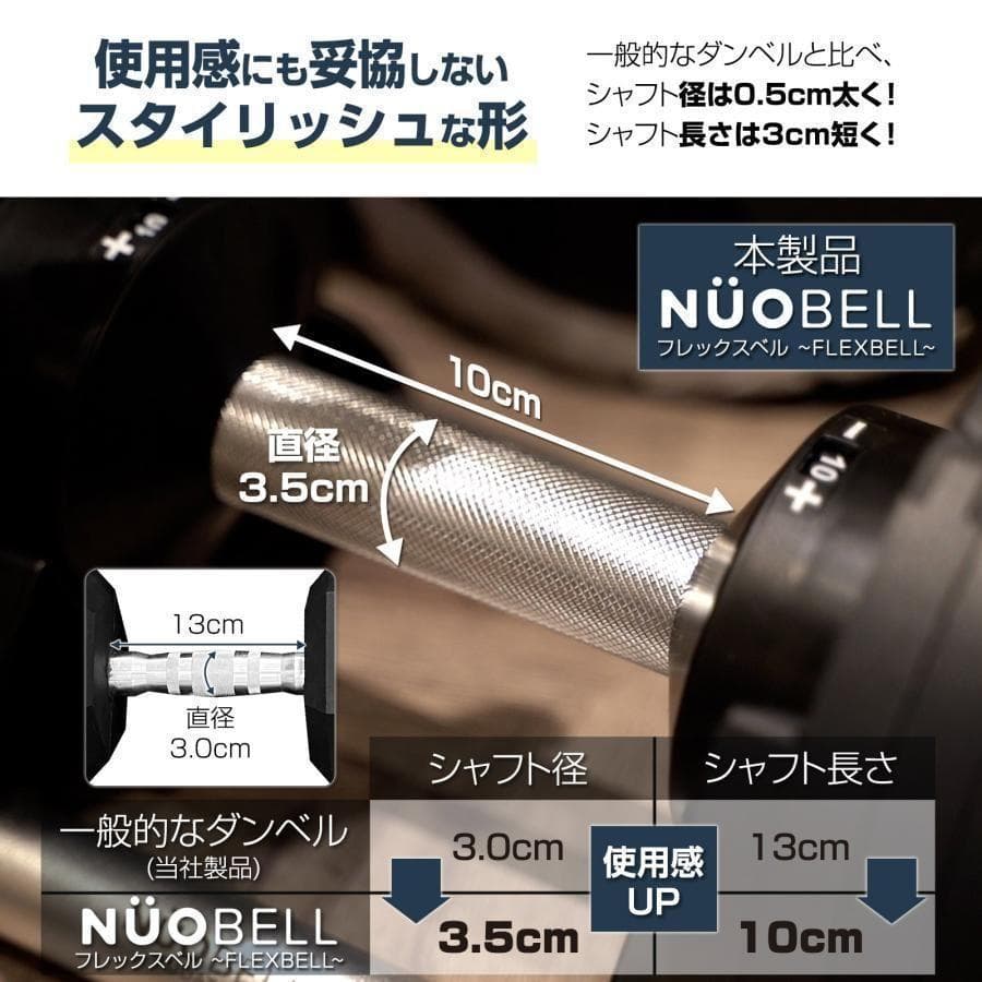 フレックスベル20kg 単品B1443NUO正規代理店 可変式ダンベル 筋トレ