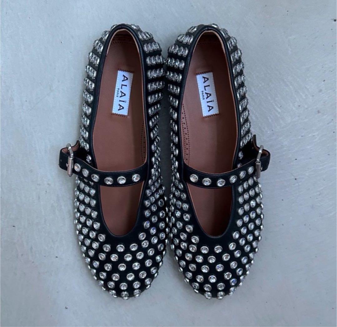 タキマキ愛用♡Alaia バレエシューズ ラインストーン　アライア　37 梨花