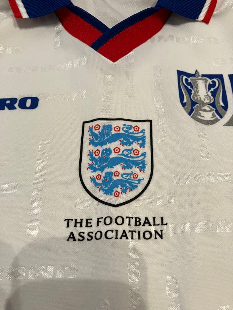 UMBRO イングランド代表 AXA FAカップ 長袖ユニフォーム 白