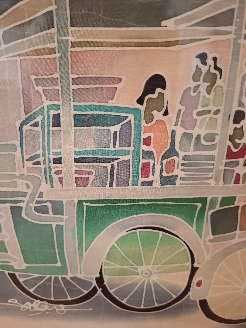 マレーシア購入品　手書きの絵画