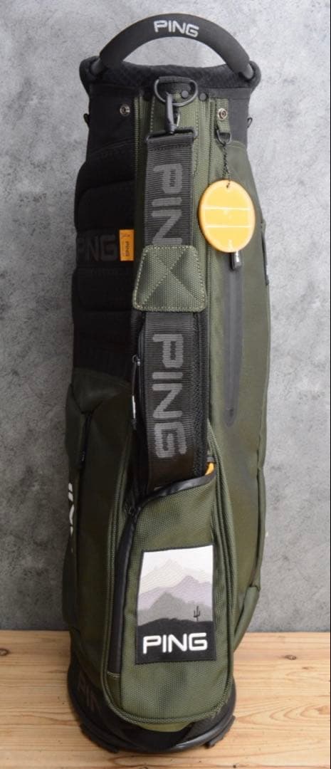 PING マウンテン キャディバッグ 9.5型 5分割 カーキ