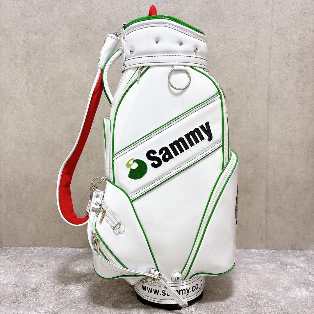 非売品 Sammy サミー 猛獣王 ゴルフ キャディバッグ エナメル 3点式 白