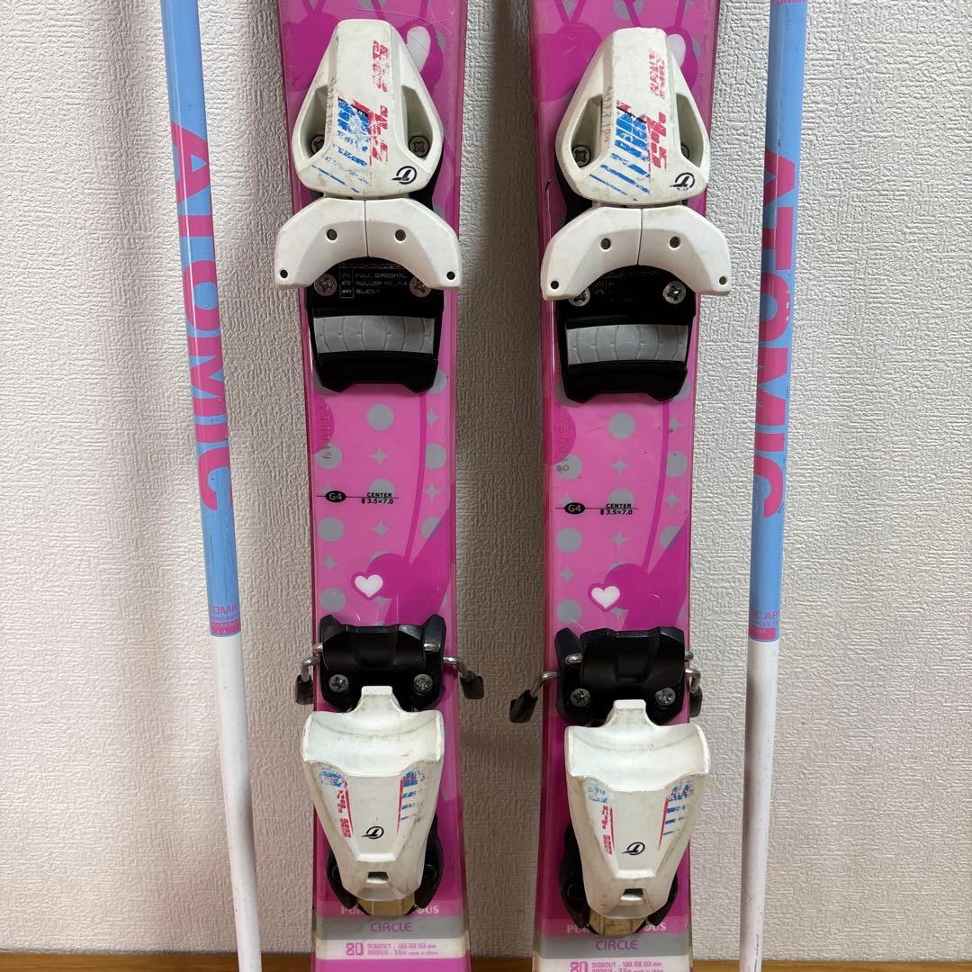 ジュニアスキーセット　ピュアコンシャス 80cm 17cm ストック付