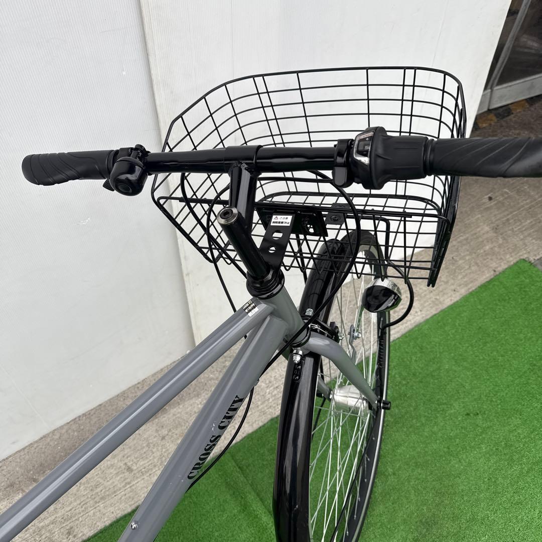自転車27インチ オートライト クロスバイク とても綺麗 【引き取り限定】
