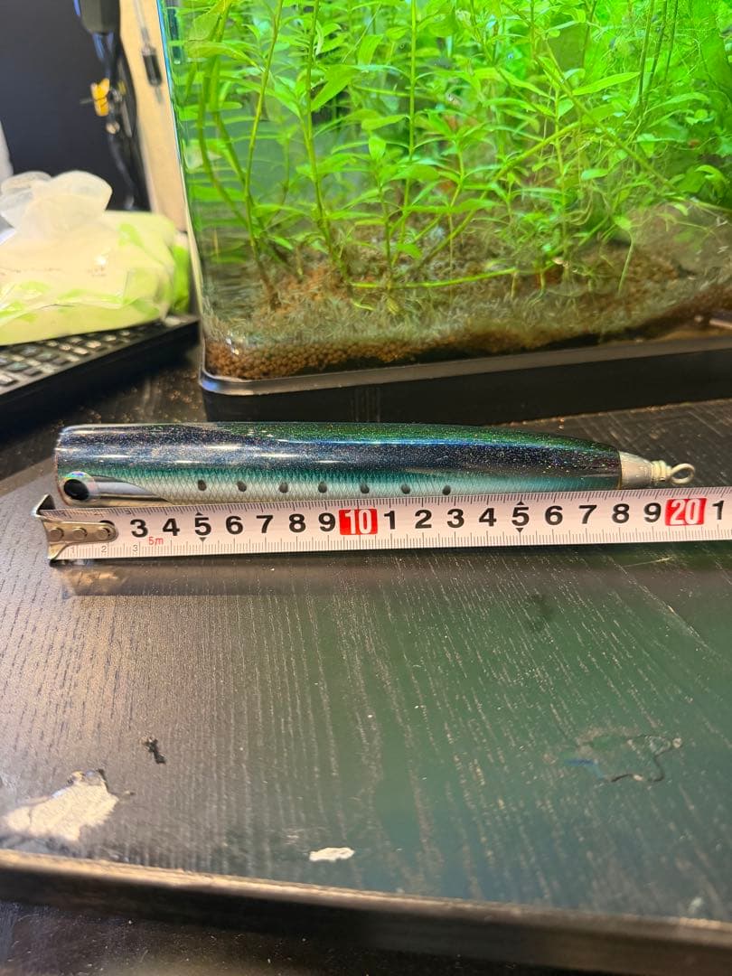 大型ポッパー 約20cm トップウォーター 青緑ラメ マグロ ヒラマサ