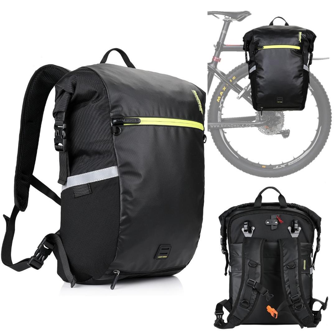 Rhinowalk 自転車 パニアバッグ+リュック 2in1多機能 24L 防水