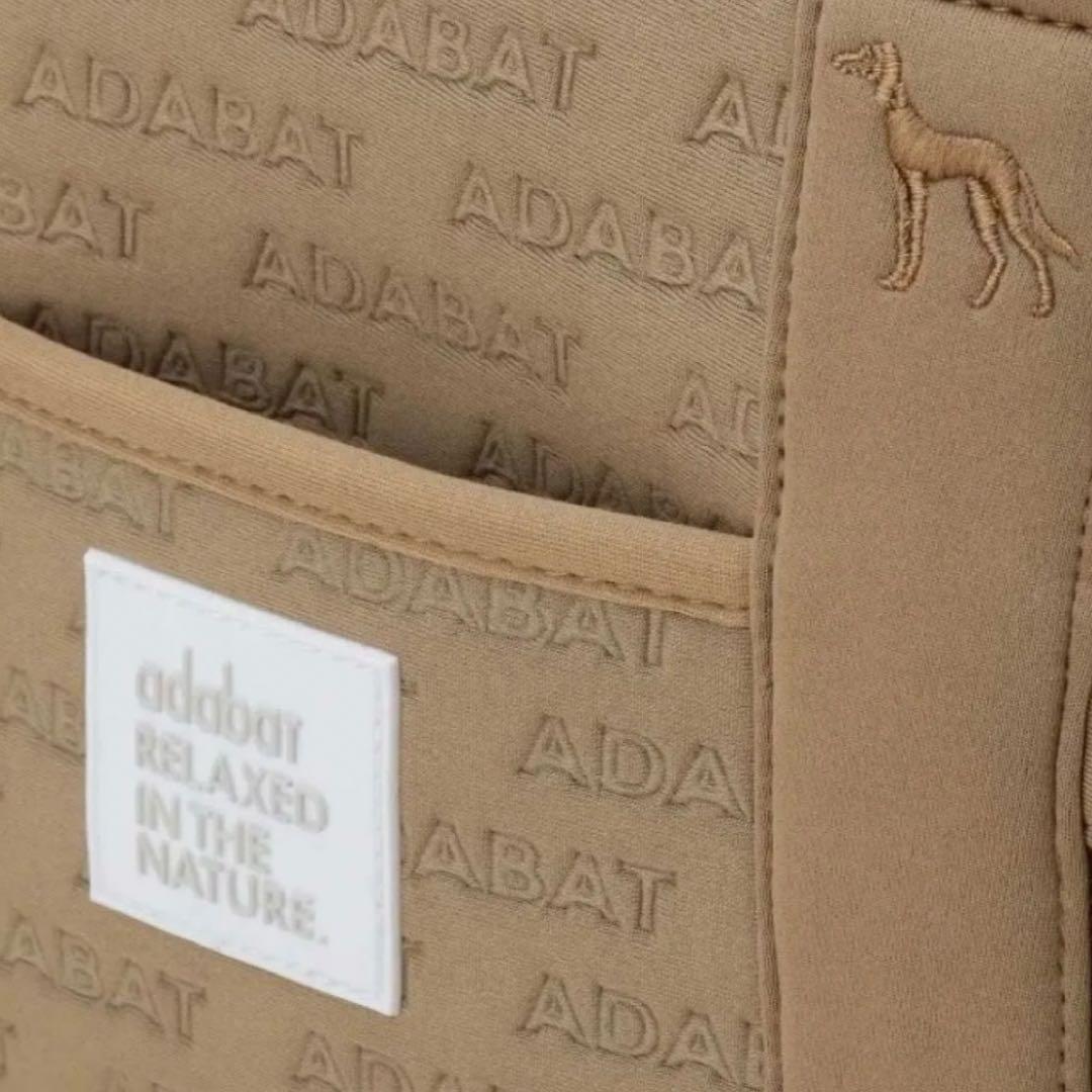 【新品未使用】adabatアダバットロゴデザイン カートバッグ　ゴルフ　ベージュ