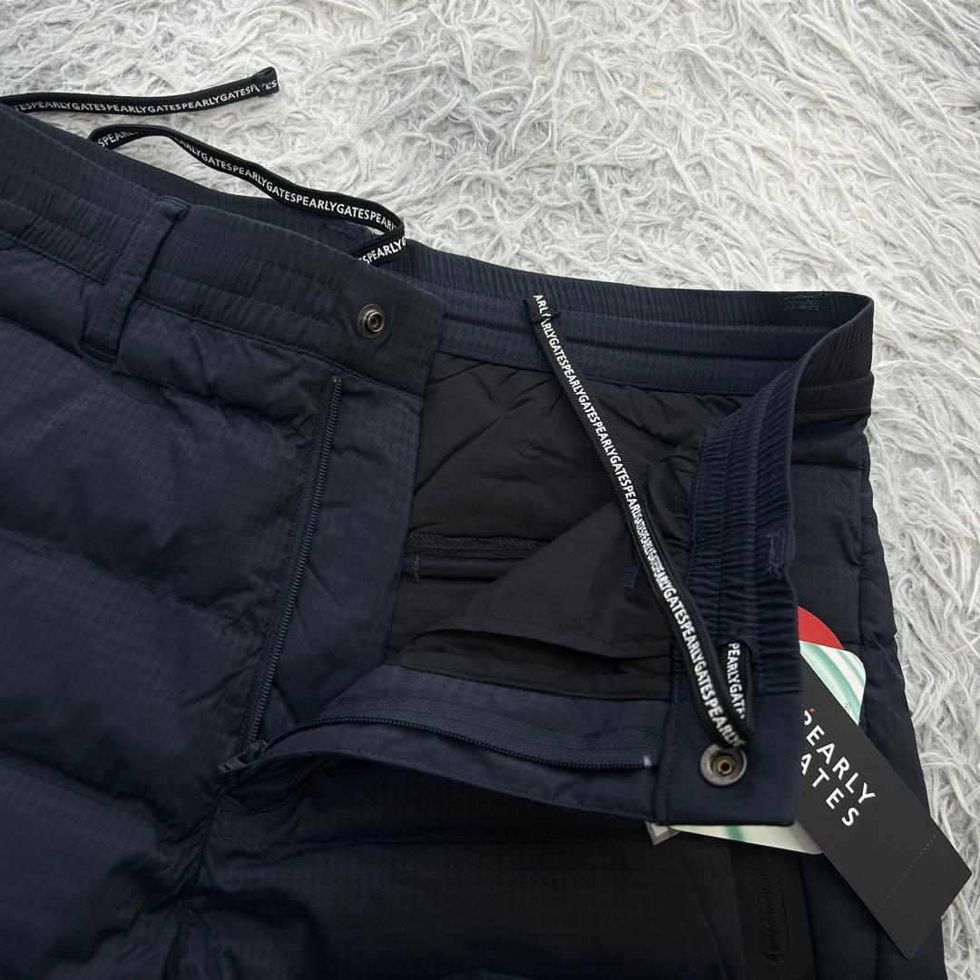 新品　パーリーゲイツ　パンツ　中綿　防寒　ネイビー　ストレッチ　発熱保温　4