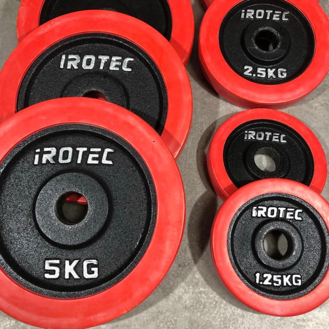 人気 IROTEC アイロテック ダンベル 片側 30kg ラバー ② 筋トレ