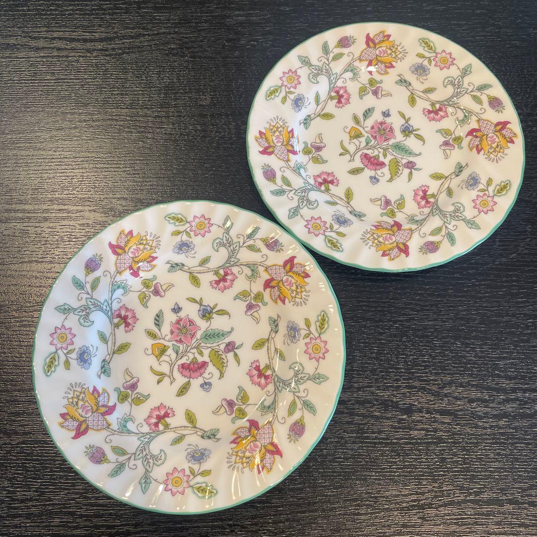 MINTON ハドンホール4点セット　ケーキスタンド　ケーキ皿2枚　小皿1枚