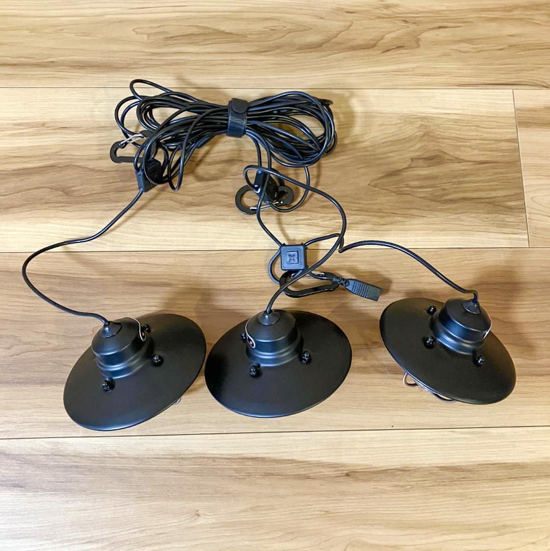 ベアボーンズ 3連　エジソン ストリングライトLED ブラック【極美品】