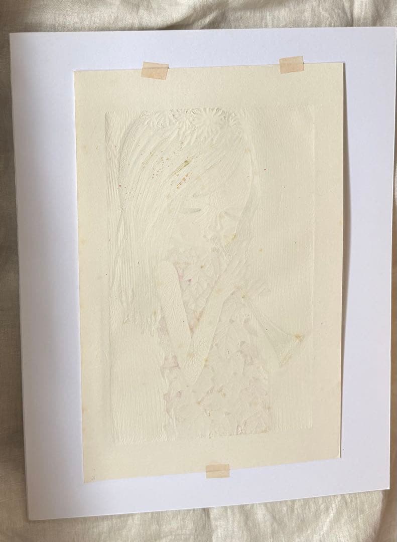 池田修三　木版画　「蔦の笛」直筆サイン入り　1984年　AP
