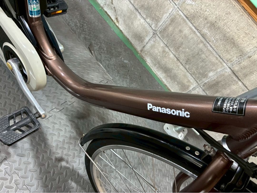 №8634電動自転車パナソニック ビビDX 26インチ　ブラウン