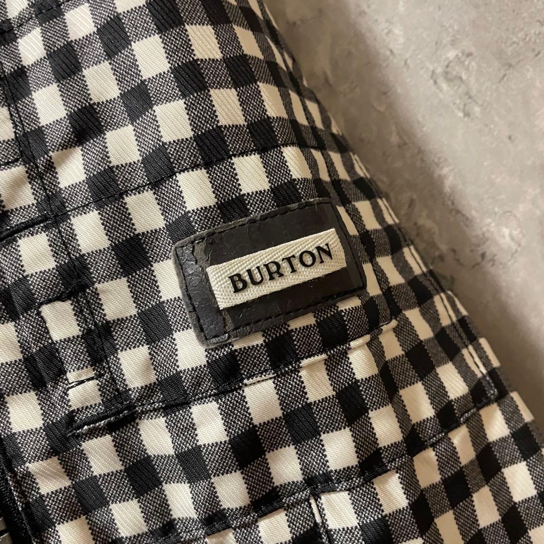 Burtonバートンスキーウェアスノーボードジャケットパーカーチェック柄黒白希少