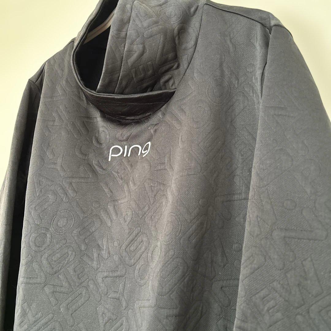 【PING】ピンMr.PING アルファベットシャドー柄 長袖トレーナー