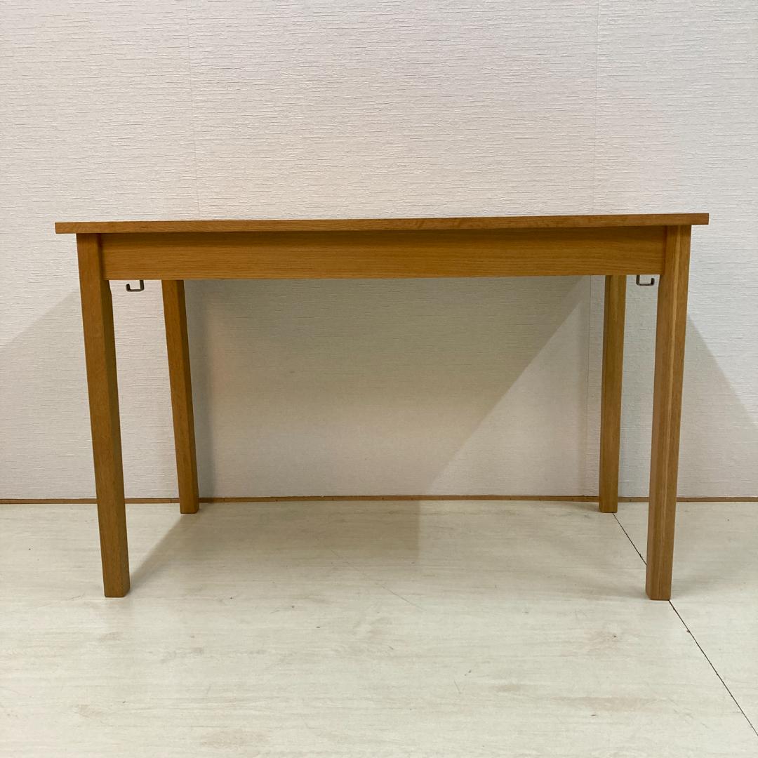 【無印良品】オーク材　無垢デスク　テーブル　机　収納付き　天然木