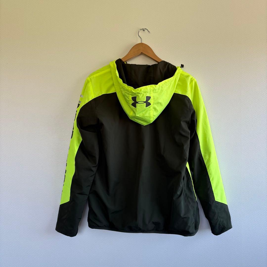 UNDER ARMOUR ウインドブレーカー　セットアップ　裏起毛　蛍光イエロー