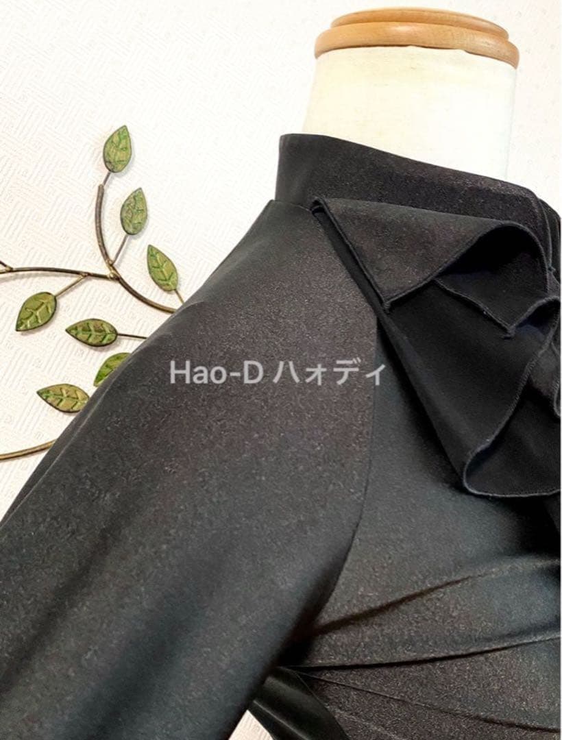 Hao-D★社交ダンス★ラテン★メンズ★新品★シャツ★フリル襟★M★ハオディ