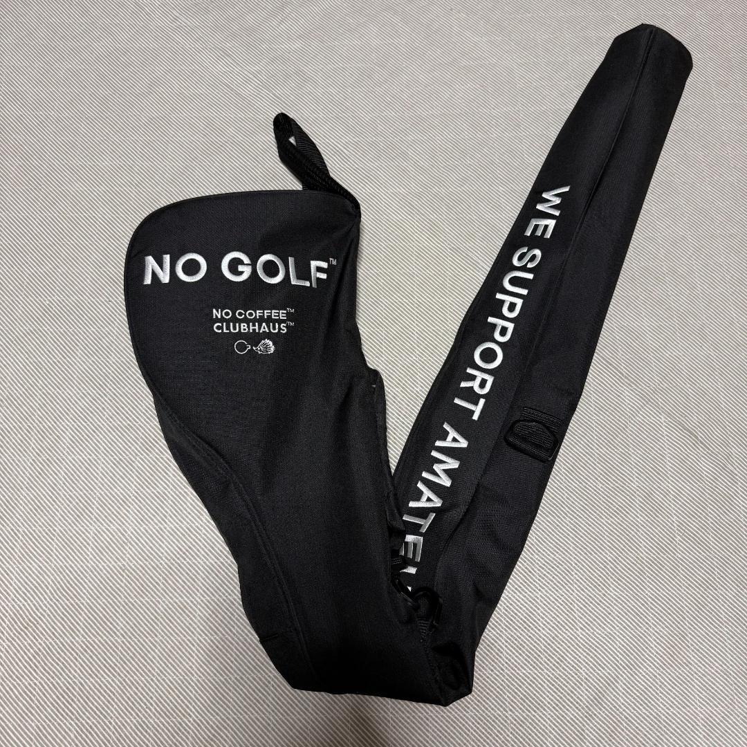 NO GOLF クラブケース ブラック NO COFFEE CLUBHAUS