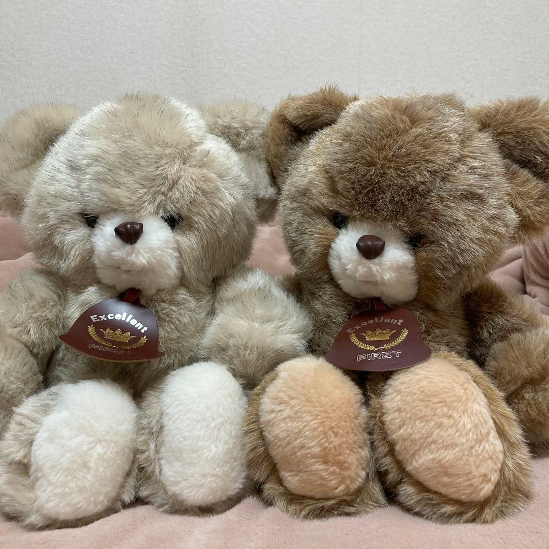 エクセレントファースト　クマ　ぬいぐるみ　2こ　中古品