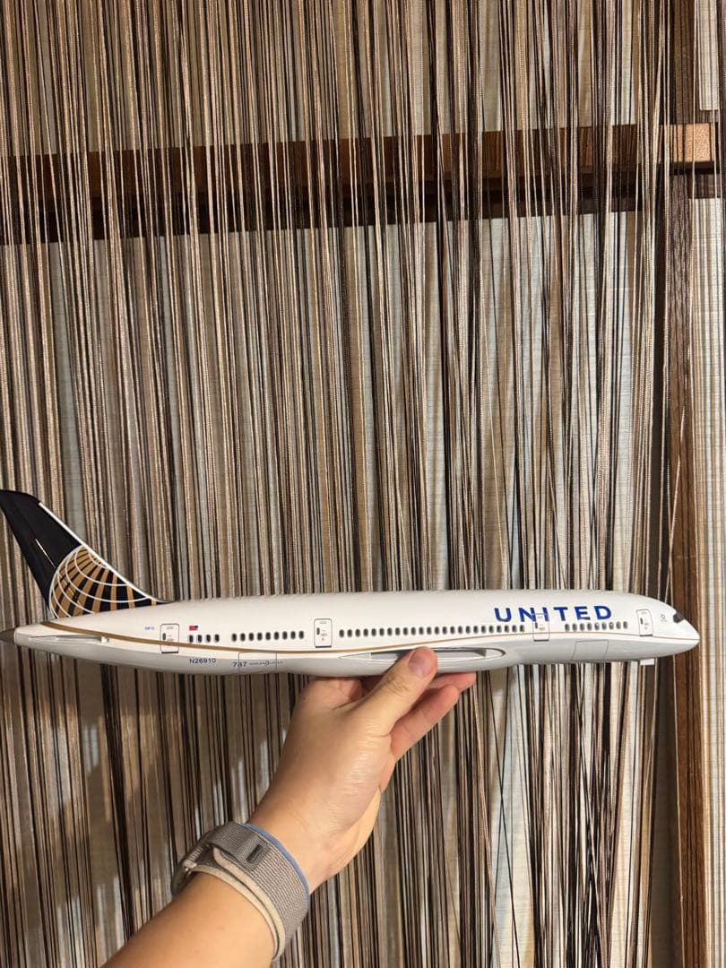 ユナイテッド航空 Boeing 787 精密モデル LED搭載 46cm