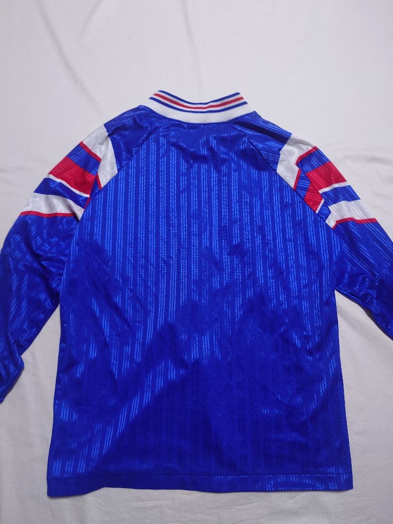 90s adidas デサント製 長袖 シャツ フランス代表モデル 清水商