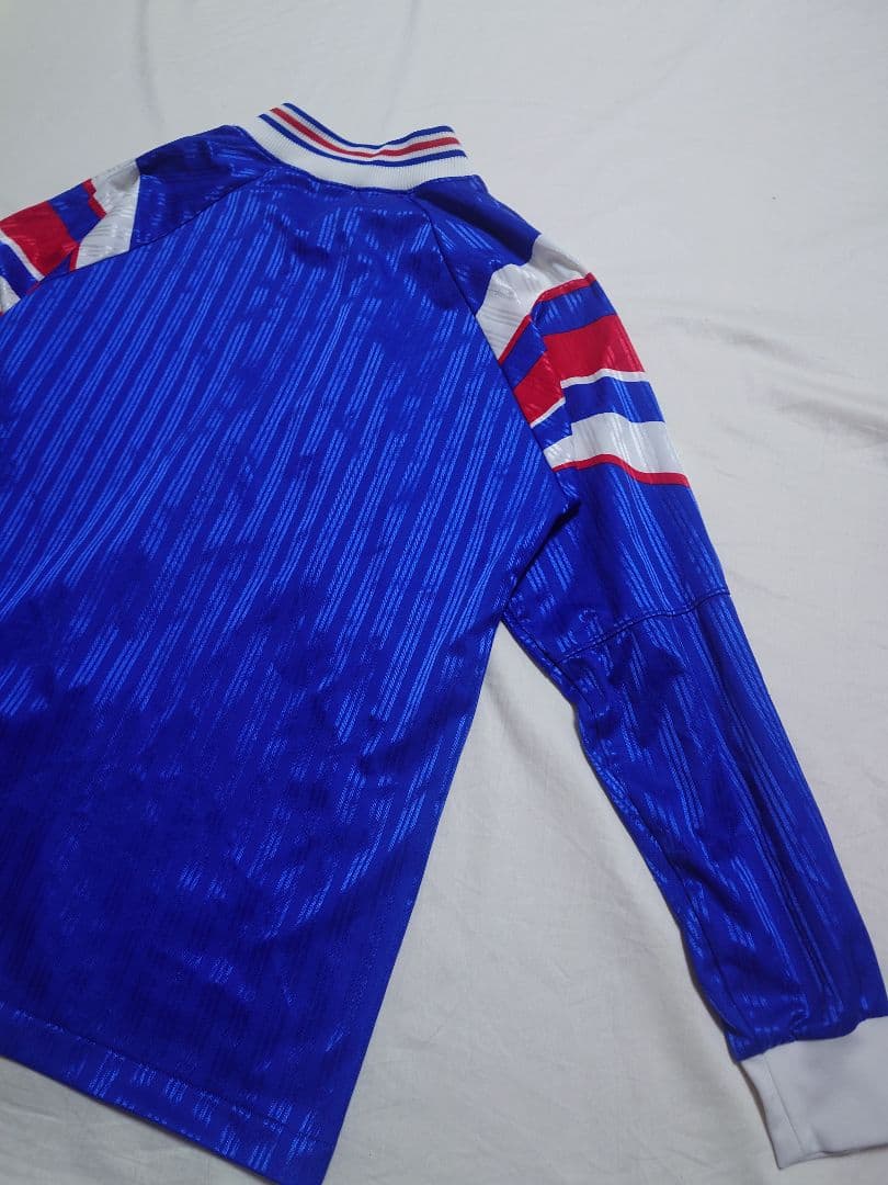 90s adidas デサント製 長袖 シャツ フランス代表モデル 清水商