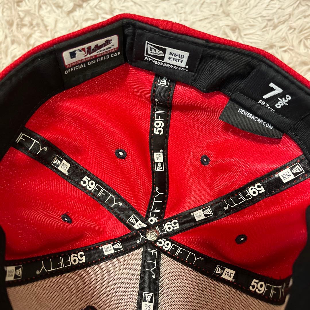 NEW ERA 59FIFTY キャップ 7 3/8 レッド/ネイビー