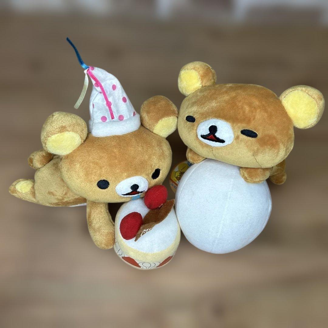 壁掛け時計➕リラックマぬいぐるみ　ダラダラ・うつぶせ・リラックス ・etc…