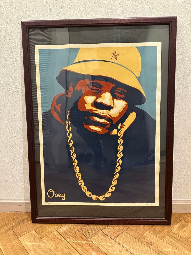 激レアobey LL COOL J ポスター BLUE シルクスクリーン オベイ
